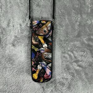 Nicole Miller Vintage 90s Barbie Silk Eyeglass Case Crossbody Y2K Novelty